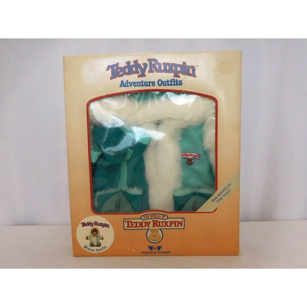Teddy Ruxpin Adventure Winter Teal Outfit NIB‎ Worlds of Wonder 1985 Vintage
